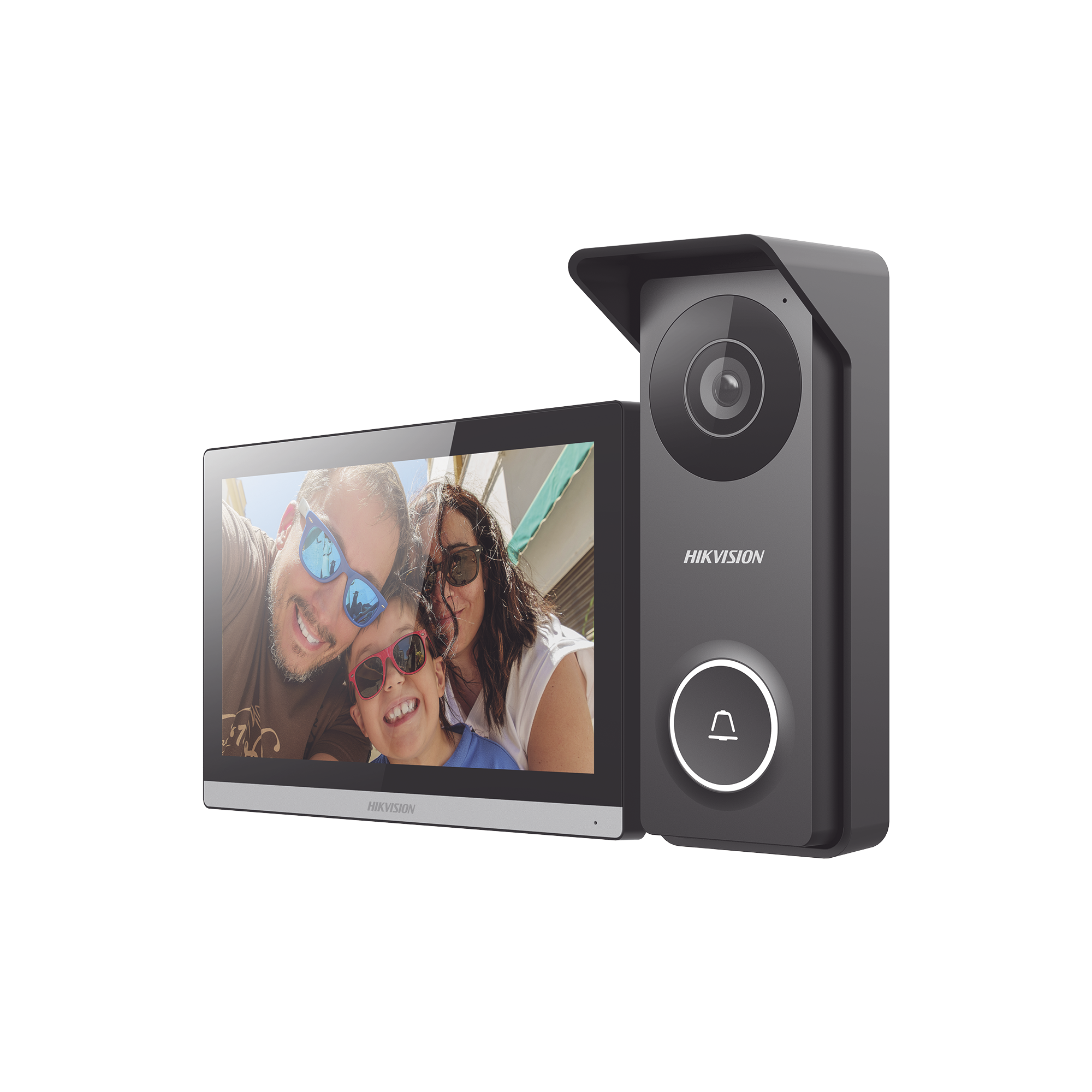 DS-KIS313-P|Kit de Videoportero Hibrido TurboHD con Pantalla LCD touch de 7" Wi-Fi / Frente de Calle para Exterior Metalico / 720p (1 Megapíxel )130° de Visión (Gran Angular) / Llamada a App Hik-Connect